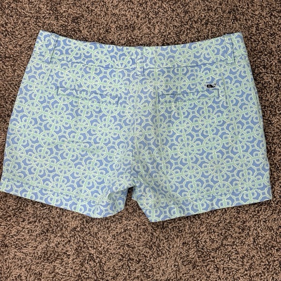 Women's Vinyard Vines Geometric Blue/Green‎ Shorts Size 0 NWOT - Picture 2 of 6